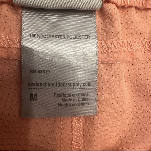 Avalanche Coral Peach Athletic Shorts Adjustable Fit Size Medium - Picture 6 of 7